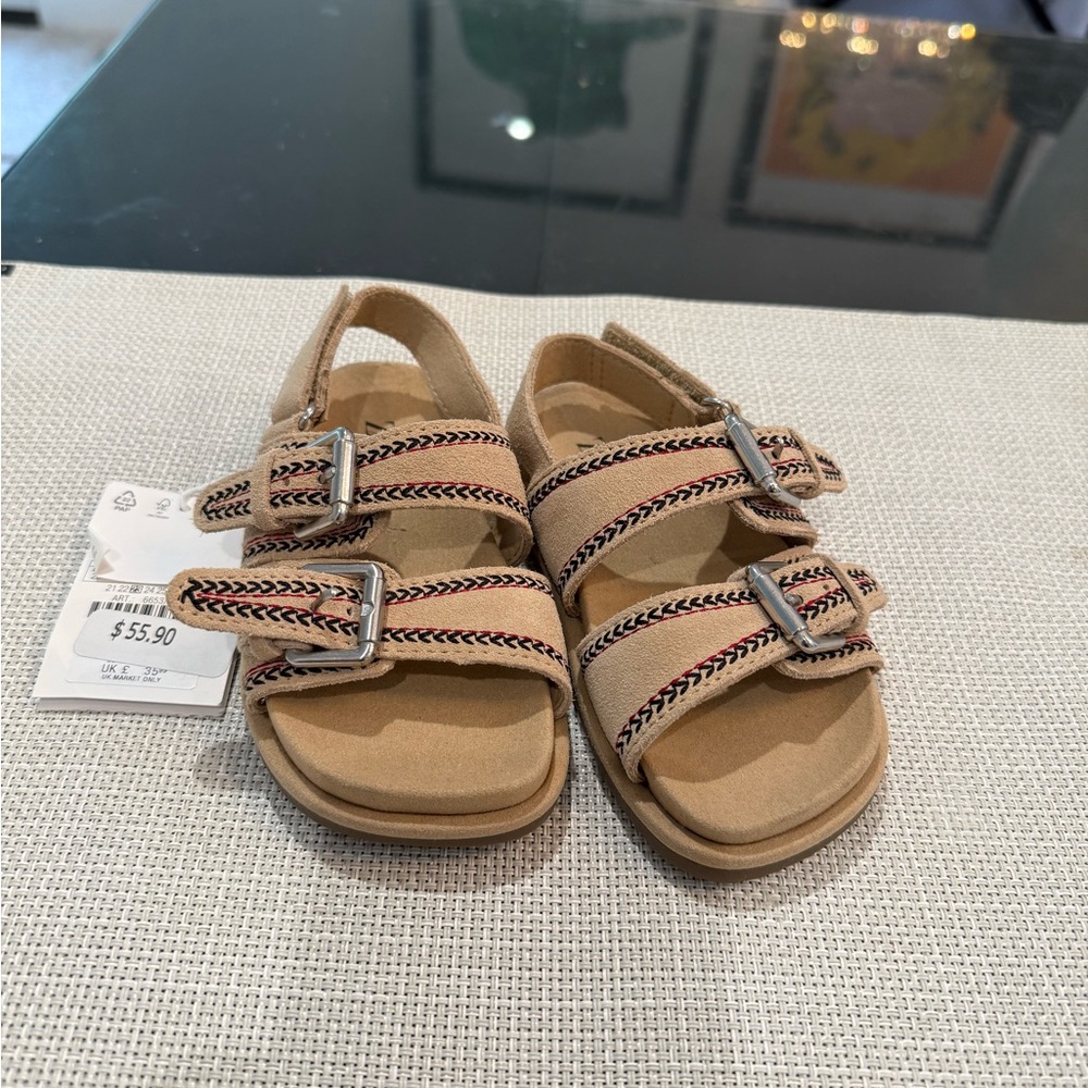 Zara Kids Tan Buckle Sandals